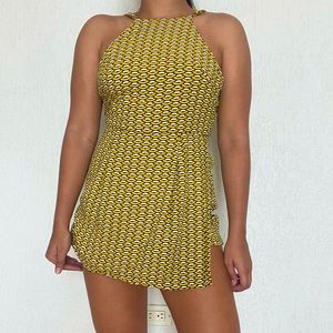 Yellow Romper Skort Style One Piece Summer Loving and Casual Piece XS
